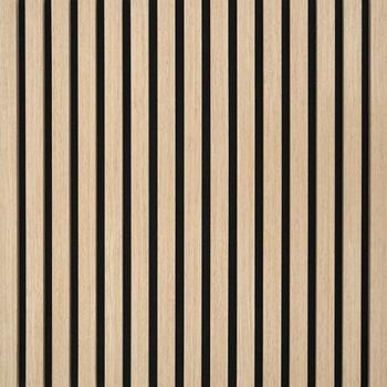 Акустическая реечная панель, шпон Дуб натуральный (цвет Cream Oak) 2700*600*18мм (1,62м2/панель)
